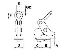 camlok ch plate clamp dimensions